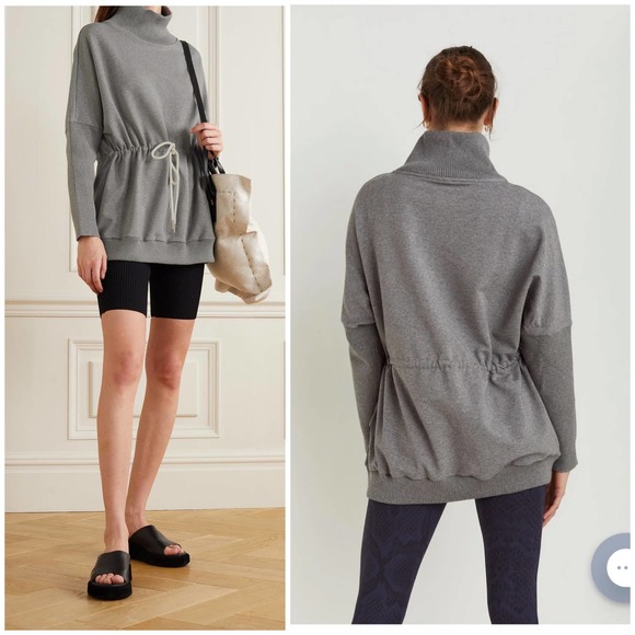 Varley Tops - NEW Varley Adelaine Sweatshirt Stretch Cotton Jersey Turtleneck Size XS